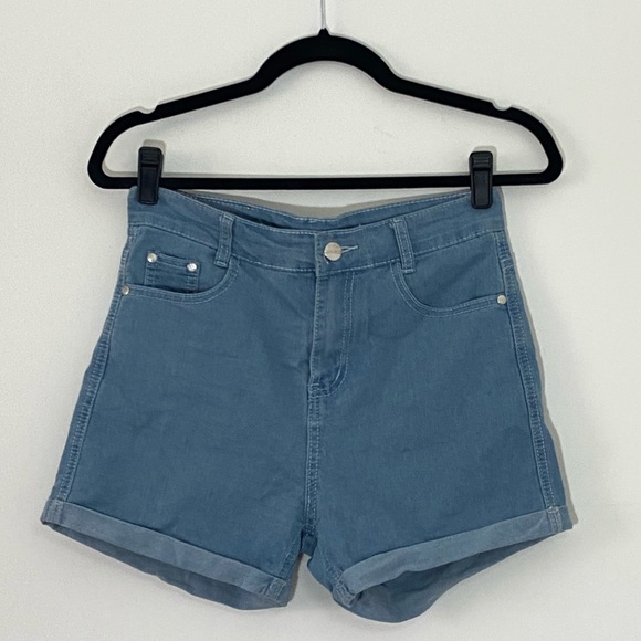 Pants - Denim Cuffed Shorts